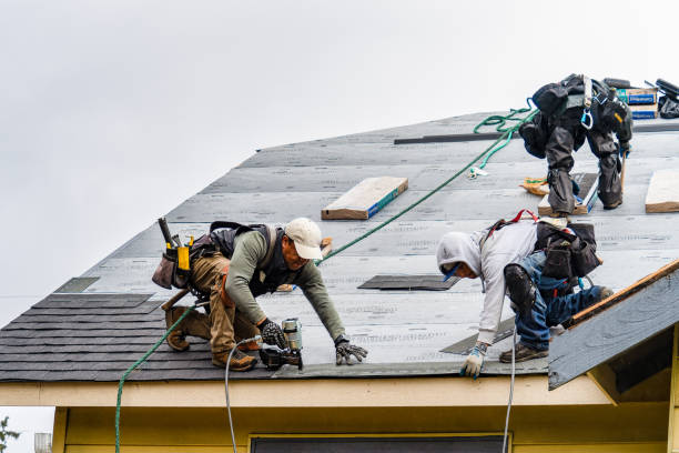 Professional Gutter Installation technician working in North Arlington, NJ